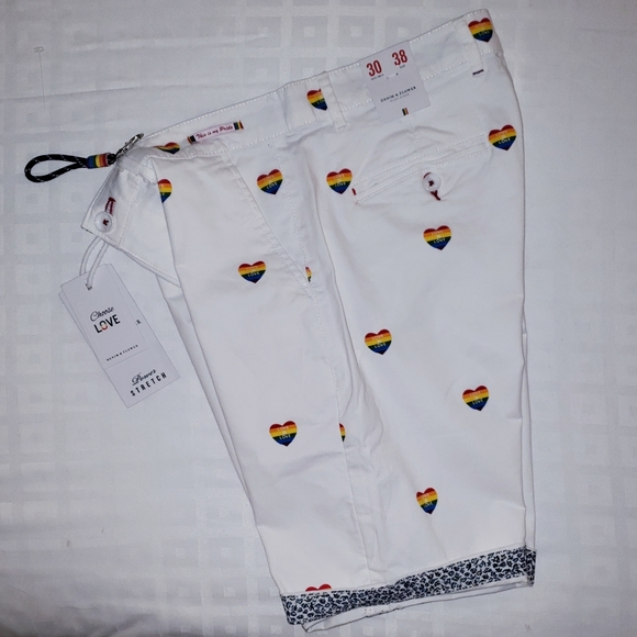 denim and flower shorts